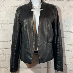 Express Black Faux Leather Jacket M